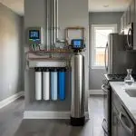 Modern Indianapolis water treatment system with advanced filtration installed in a contemporary home, providing clean drinking water and whole-house water quality improvement.